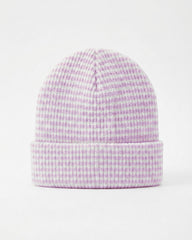 Striped Knit Beanie - Red | Light Lilac - Remint Kids Fashion