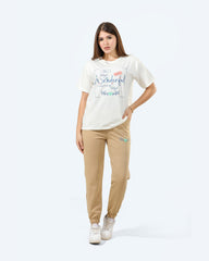 Girls Wonderful Mood Butterfly Print Set | Off-White - Remint Kids Fashion