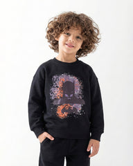 Boys Batman Graphic Sweatshirt | Black - Remint Kids Fashion