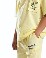 Boys Coastal Vibes Summer Set | Light Yellow - Remint Kids Fashion