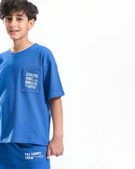 Boys Coastal Vibes Summer Set | Celtic Blue - Remint Kids Fashion