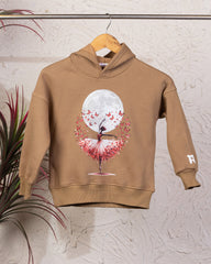 Cozy Graphic Hoodie | Camel - Remint Kids Fashion