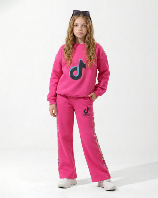 Girls Trend Logo Set | Pink - Remint Kids Fashion