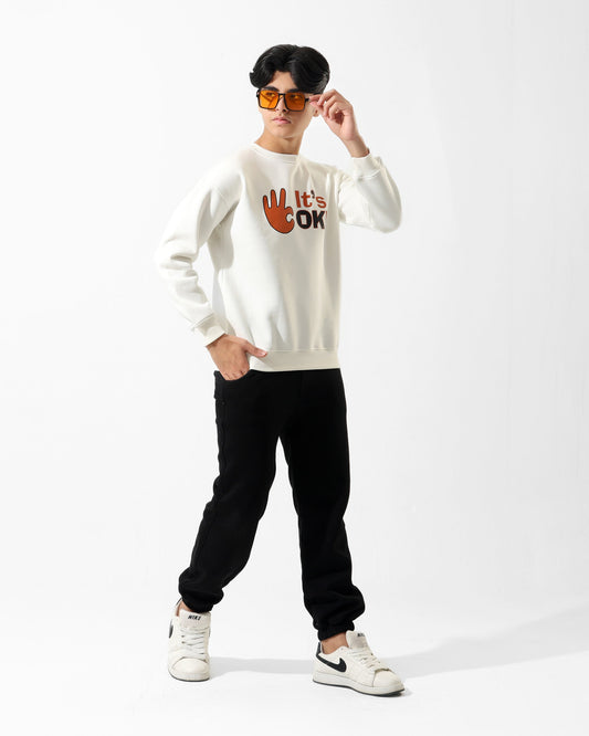 Boys "It’s OK" Printed Set | Off-White - Remint Kids Fashion