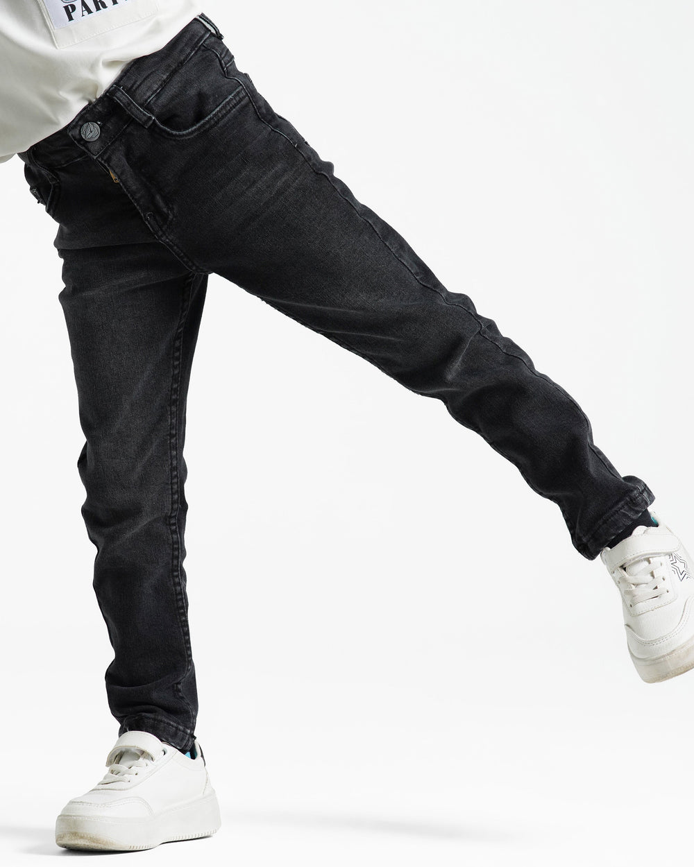 Boys Slim Fit Stretch Jeans | Black Wash - Remint Kids Fashion