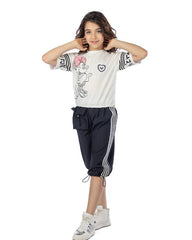 Girls Minnie Graphic T-Shirt | Off-White - Remint Kids Fashion