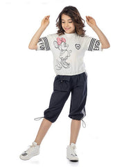 Girls Minnie Graphic T-Shirt | Off-White - Remint Kids Fashion