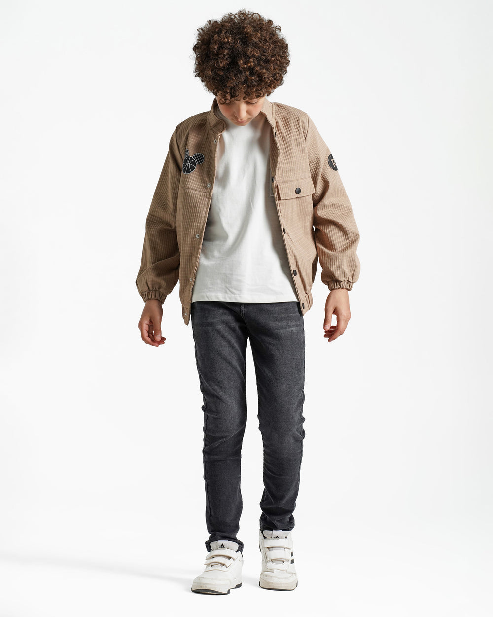 Boys Skinny Fit Stretch Jeans | Black Wash - Remint Kids Fashion