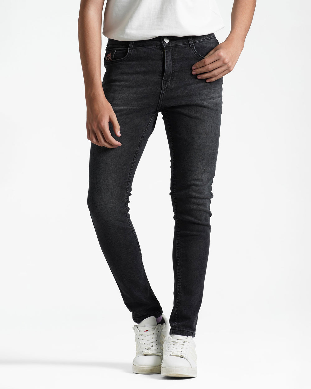 Teen Boys Slim Fit Black Denim Jeans | Black Wash - Remint Kids Fashion