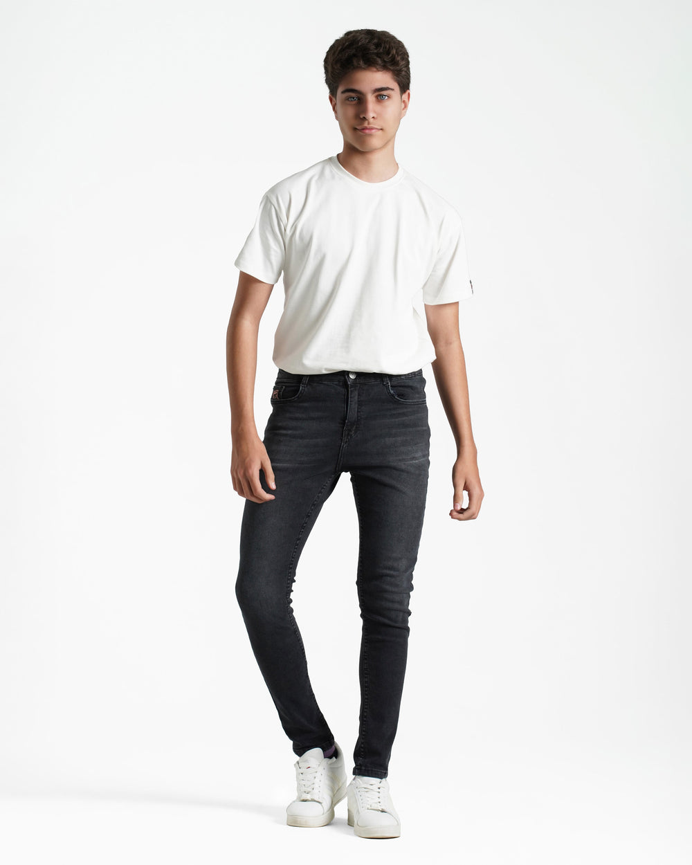Teen Boys Slim Fit Black Denim Jeans | Black Wash - Remint Kids Fashion