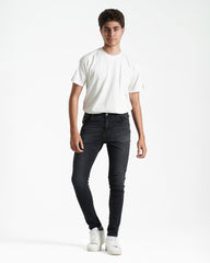 Teen Boys Slim Fit Black Denim Jeans | Black Wash - Remint Kids Fashion