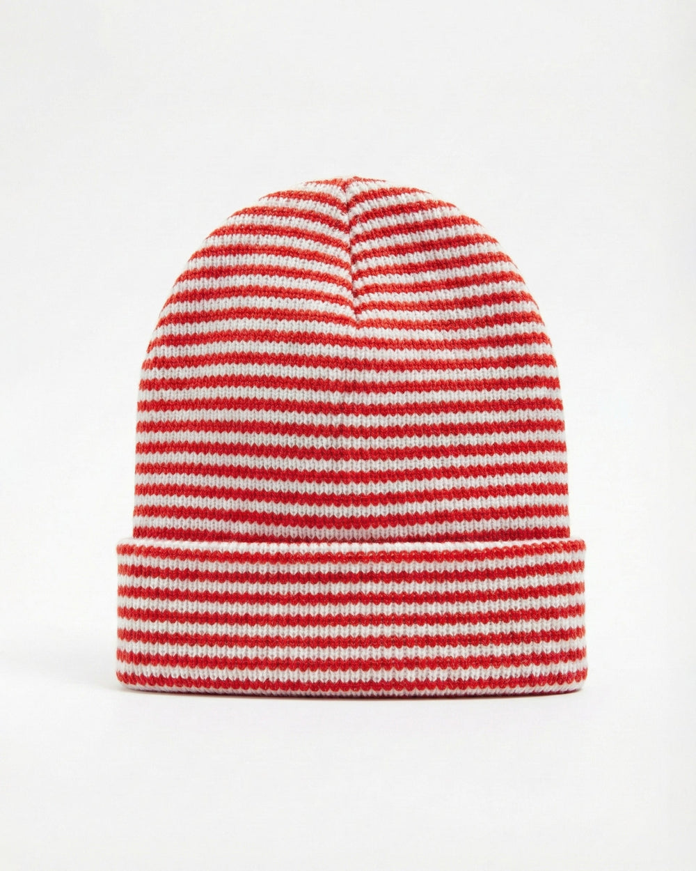 Striped Knit Beanie - Red | Red - Remint Kids Fashion