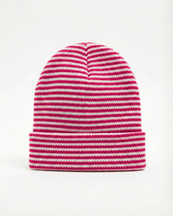 Striped Knit Beanie - Red | Pink - Remint Kids Fashion