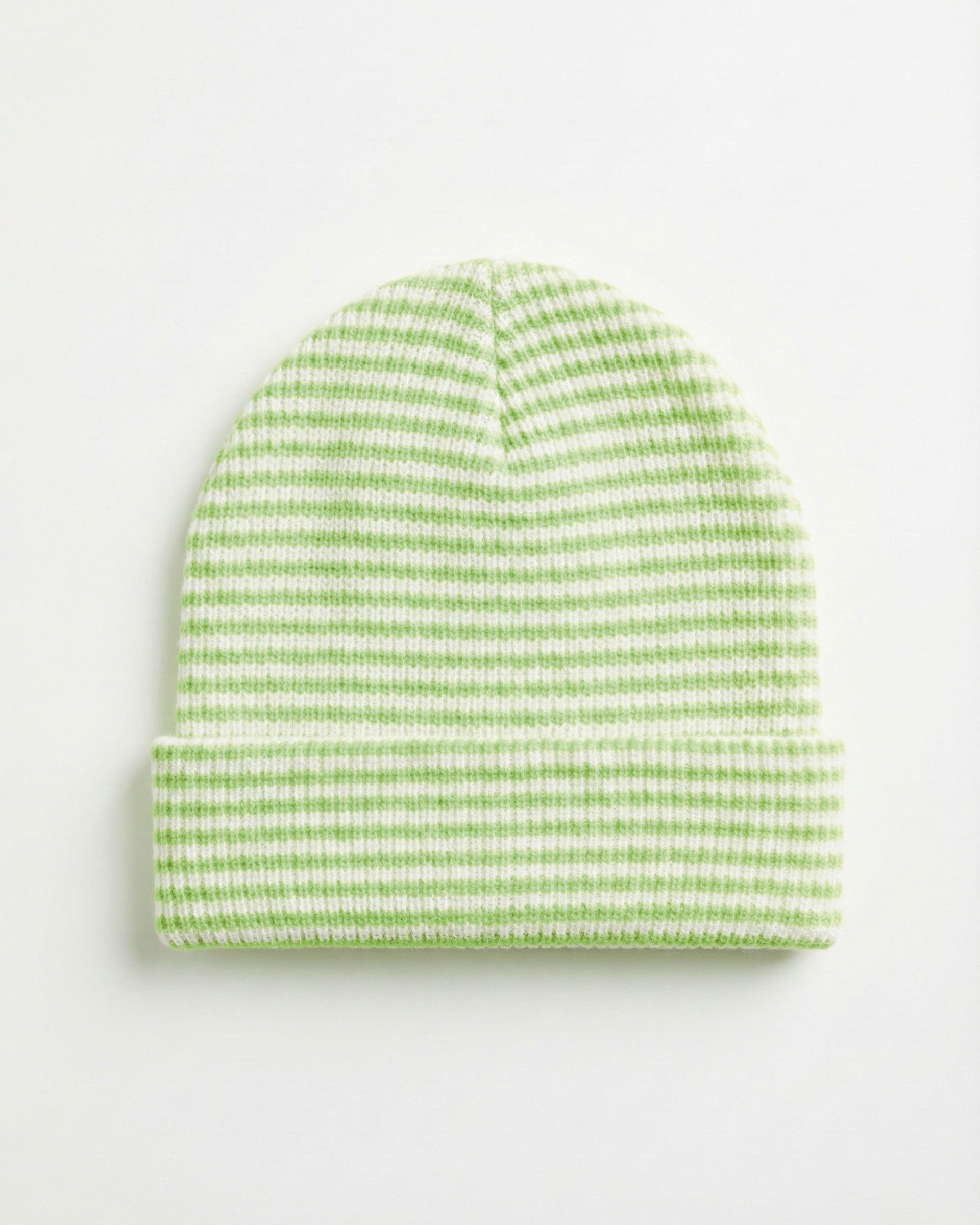 Striped Knit Beanie - Red | Light Green - Remint Kids Fashion