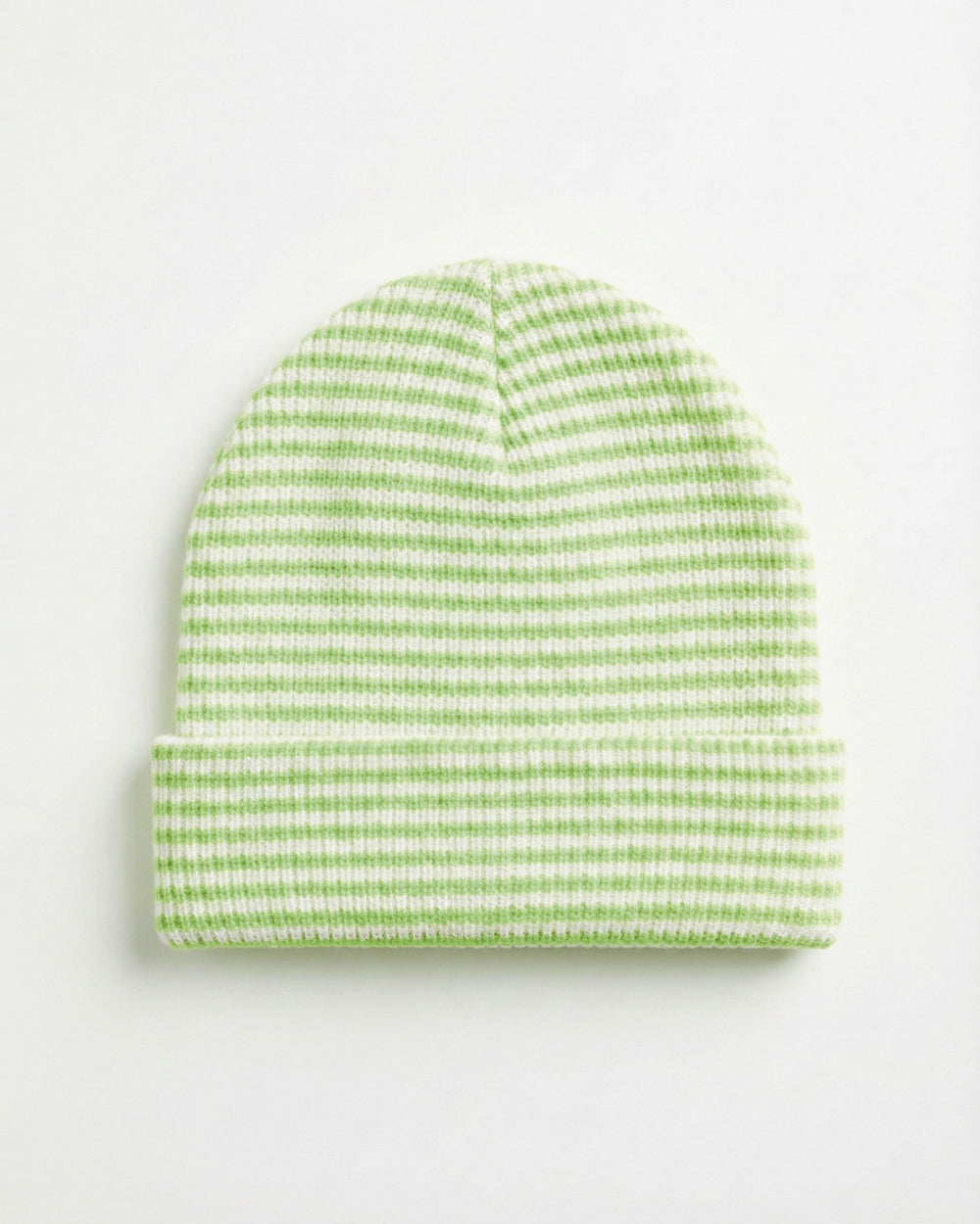 Striped Knit Beanie - Red | Light Green - Remint Kids Fashion