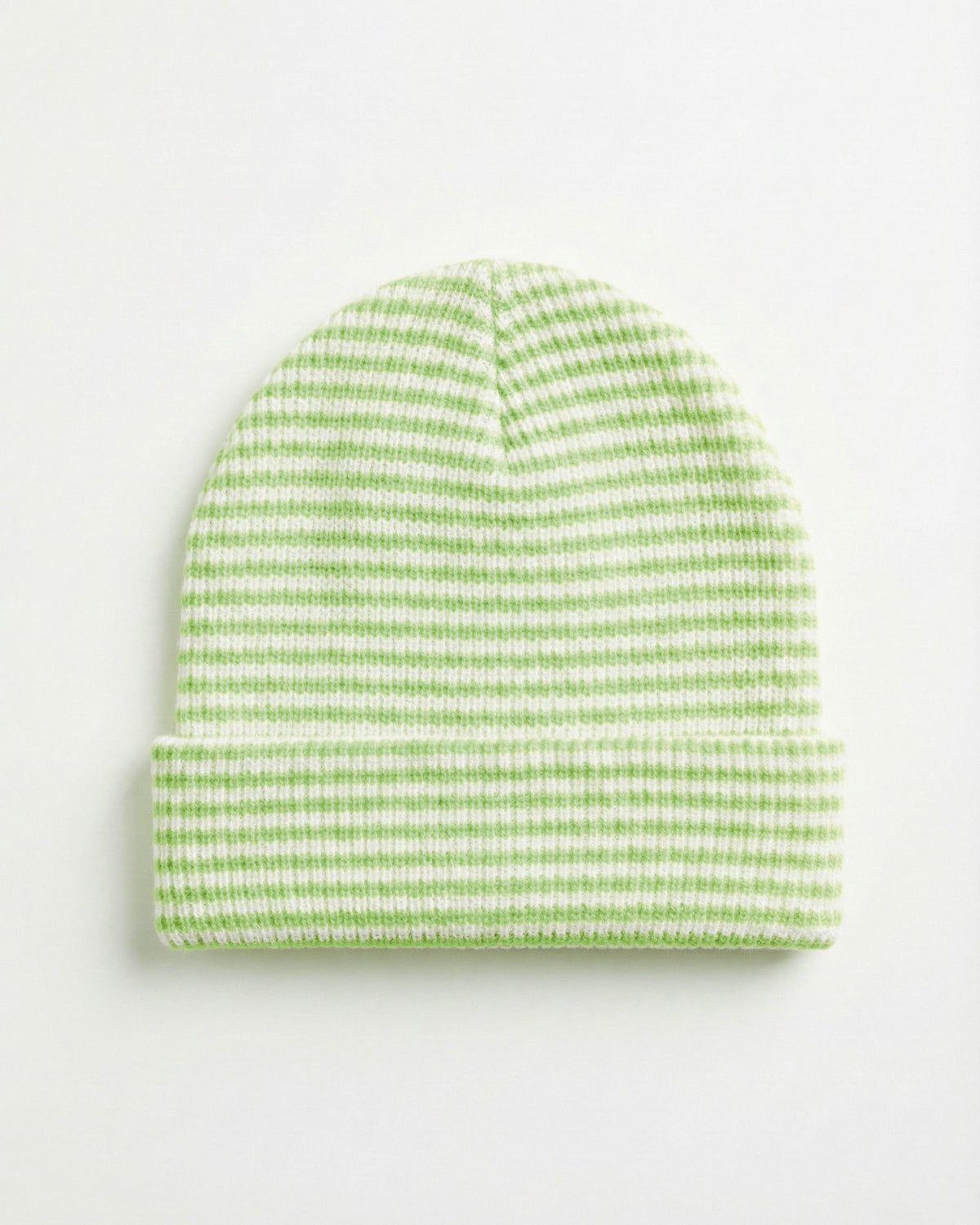 Striped Knit Beanie - Red | Light Green - Remint Kids Fashion