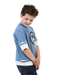 Boys Barrow Smiley Graphic T-Shirt | Celtic Blue - Remint Kids Fashion