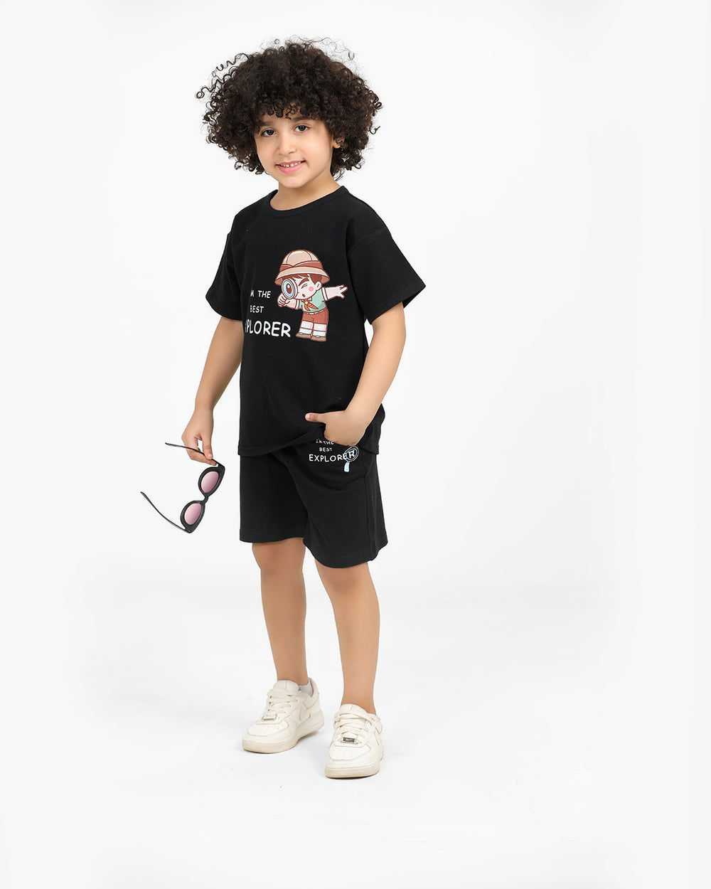 Boys Explorer Adventure Summer Set | Black - Remint Kids Fashion