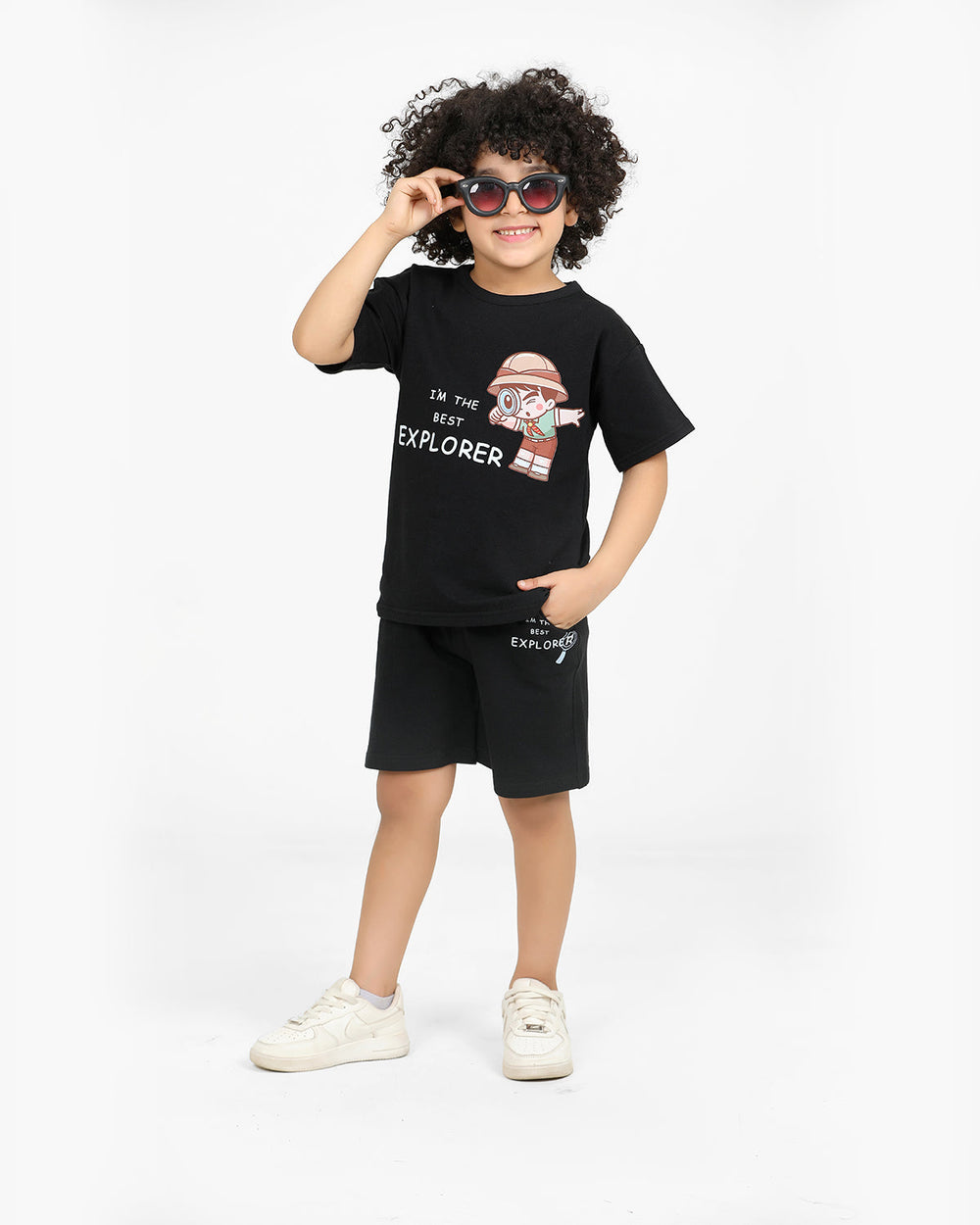 Boys Explorer Adventure Summer Set | Black - Remint Kids Fashion