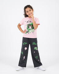 Girls Be You Graphic Set | Dark Grey - Remint Kids Fashion