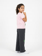 Girls Be You Graphic Set | Dark Grey - Remint Kids Fashion
