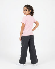 Girls Be You Graphic Set | Dark Grey - Remint Kids Fashion
