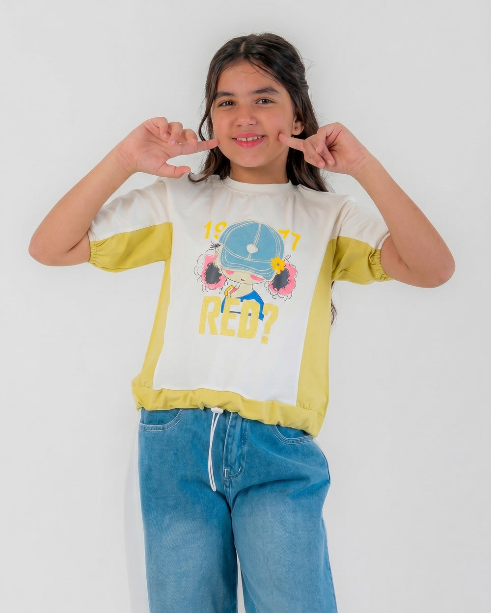 Girls Graphic Print Casual T-Shirt | Kiwi - Remint Kids Fashion