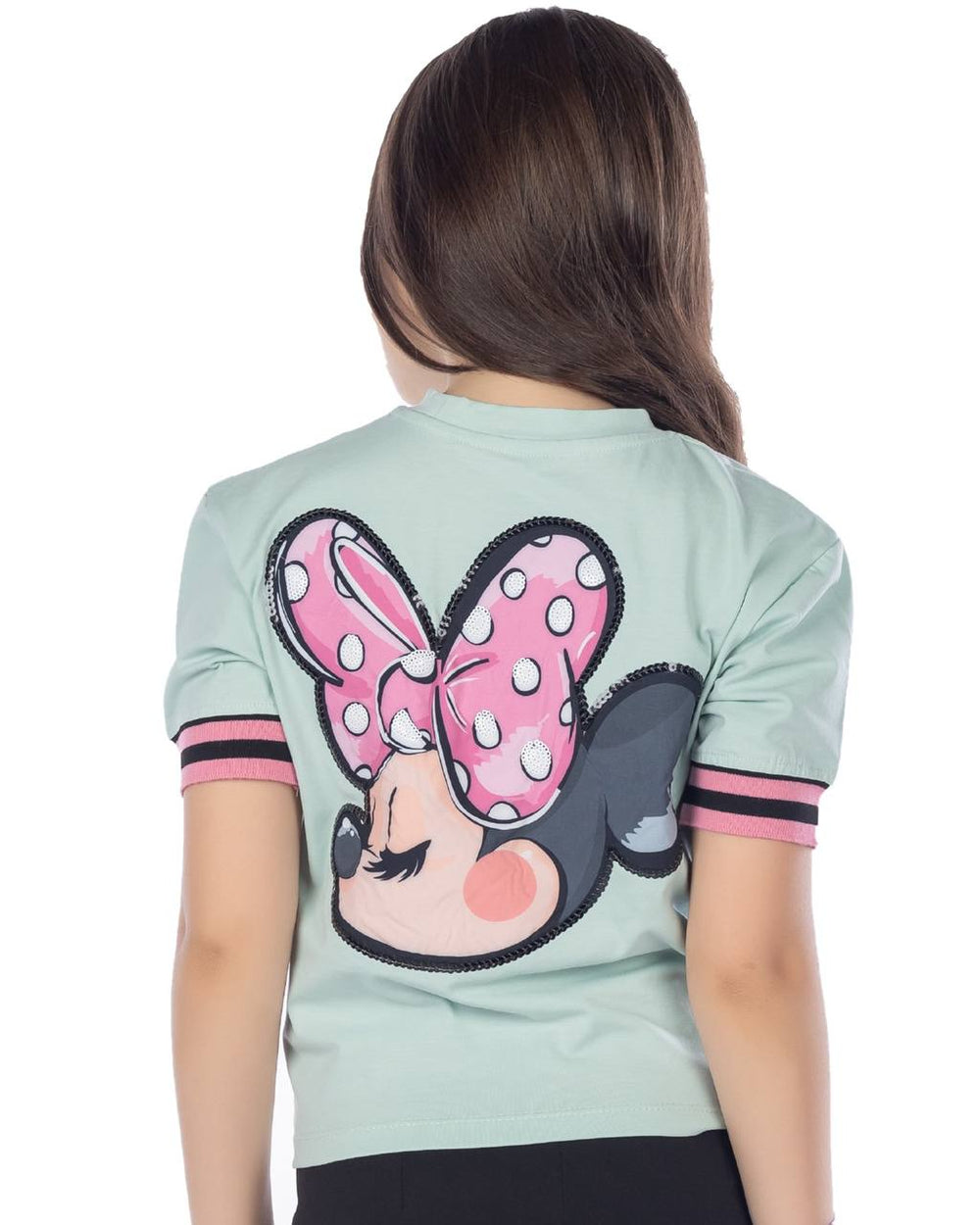 Girls Mini Graphic Casual T-Shirt | Mint - Remint Kids Fashion