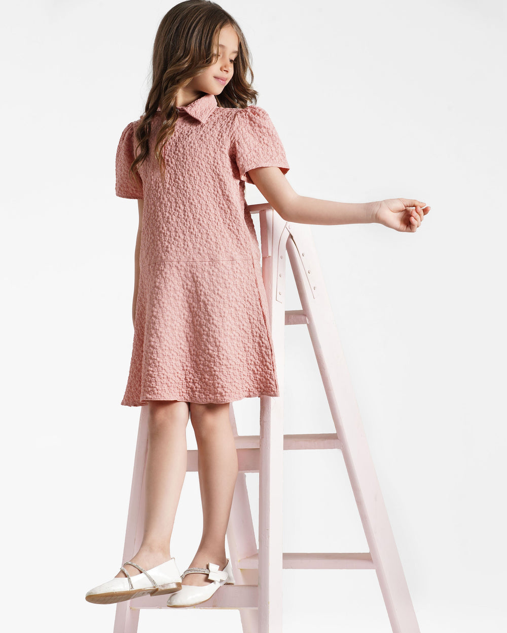 Girls Chic Polo Dress | Cashmere - Remint Kids Fashion
