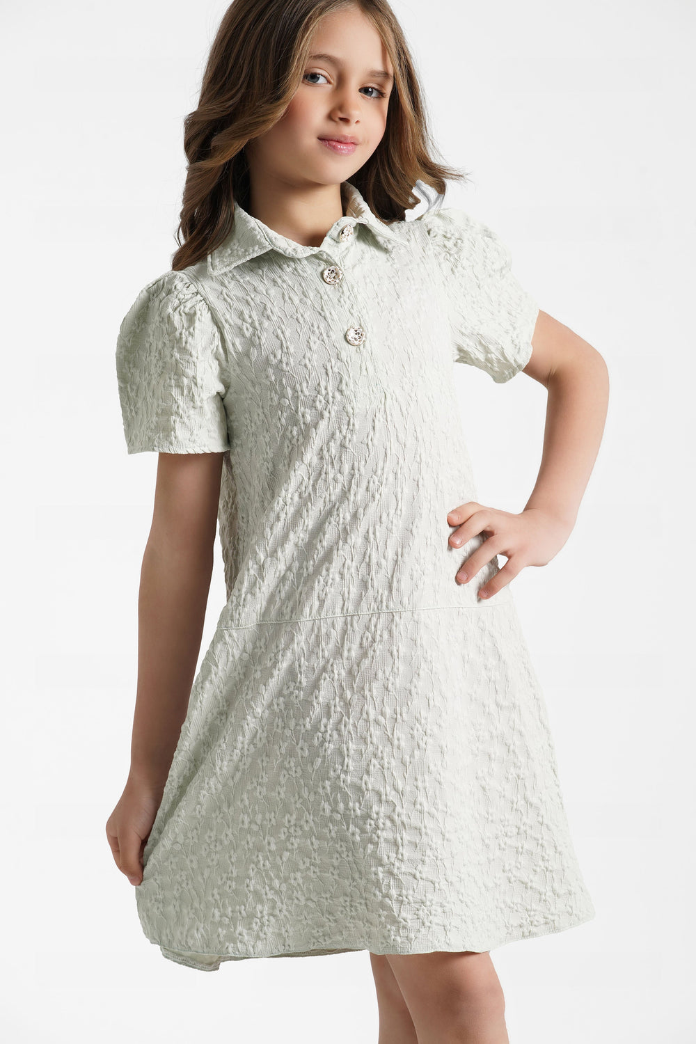 Girls Chic Polo Dress | Mint - Remint Kids Fashion