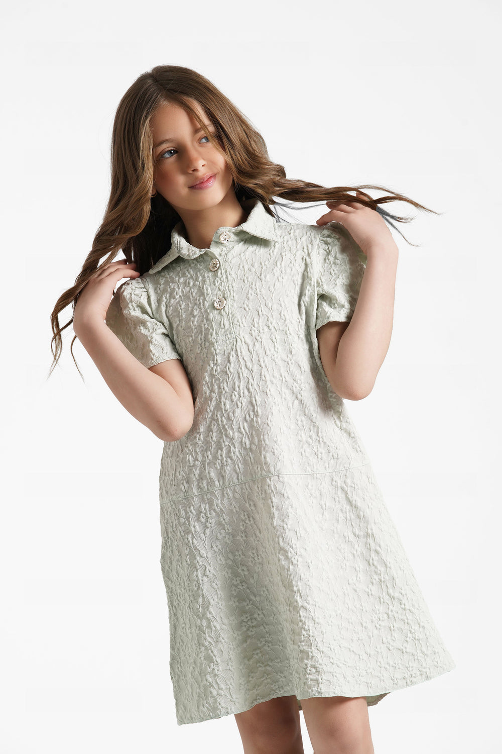 Girls Chic Polo Dress | Mint - Remint Kids Fashion