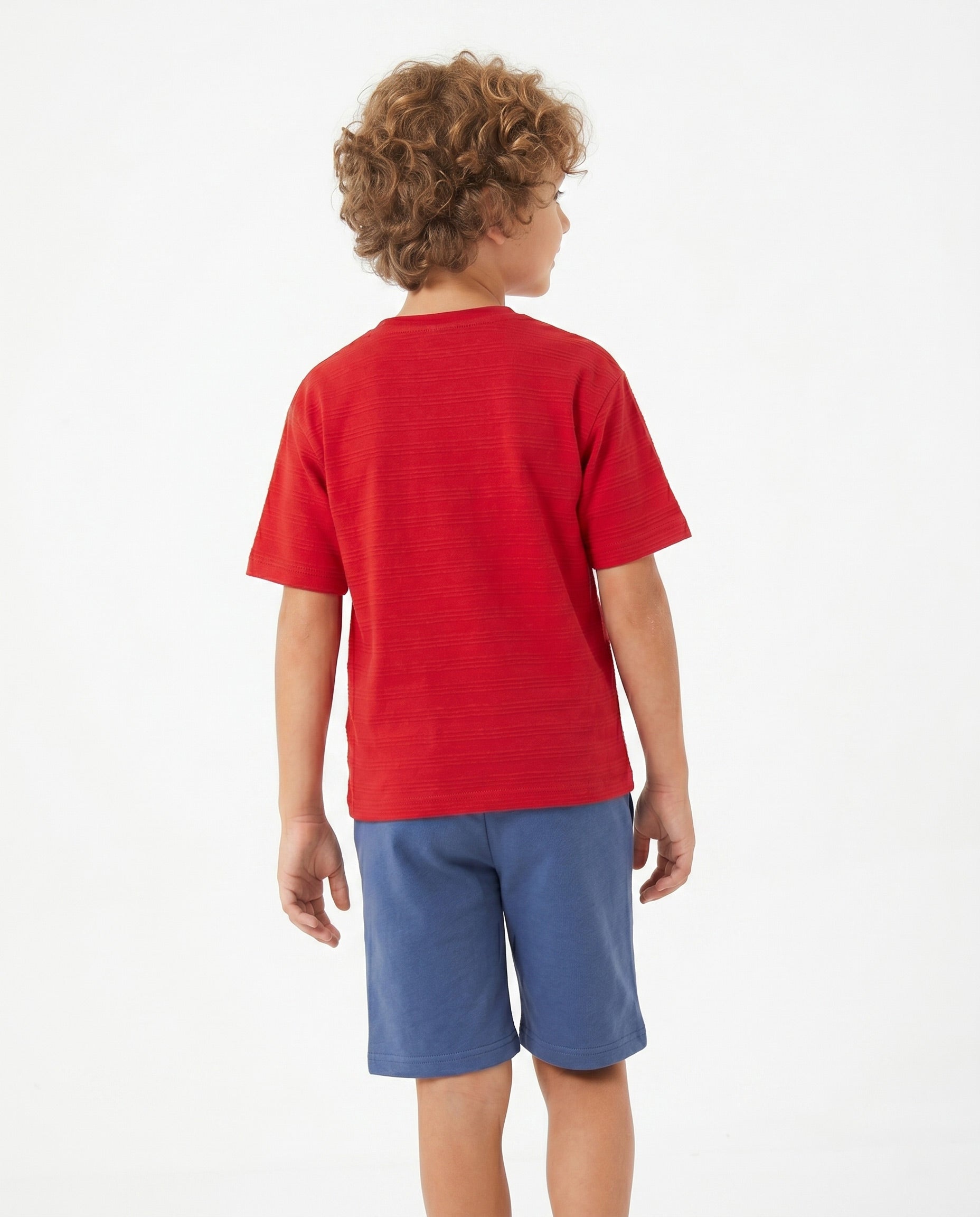 Boys Football Graphic Set | Red - Remint Kids Fashion