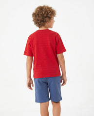 Boys Football Graphic Set | Red - Remint Kids Fashion