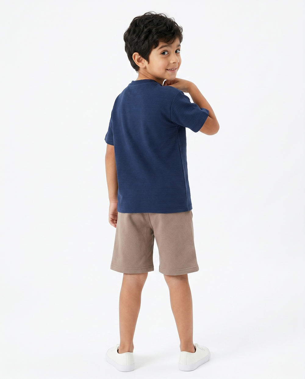Boys Football Graphic Set | Dark Blue - Remint Kids Fashion