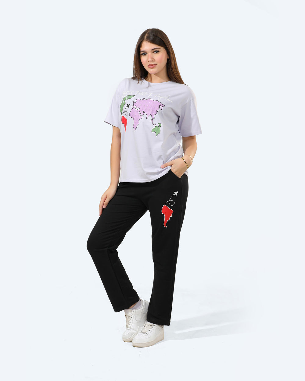 Girls Explore Map Travel Set | Light Lilac - Remint Kids Fashion