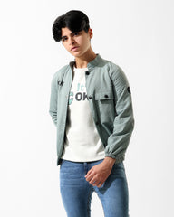 Text Graphic Jacket & T-Shirt Set | Mint - Remint Kids Fashion