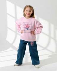 Girls Flower Graphic Set | Rose Pink - Remint Kids Fashion
