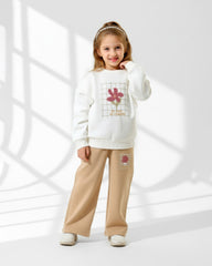 Girls Flower Graphic Set | Off-White - Remint Kids Fashion