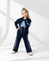 Girls Teddy Patch Set | Dark Blue - Remint Kids Fashion