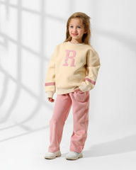 Girls Remint Letters Set | Beige - Remint Kids Fashion