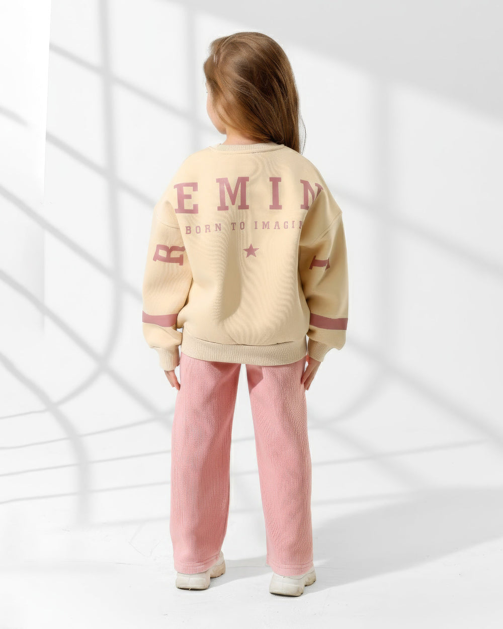 Girls Remint Letters Set | Beige - Remint Kids Fashion