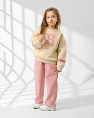 Girls Remint Letters Set | Beige - Remint Kids Fashion