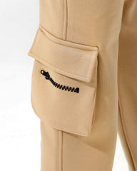 Girls Teddy Logo Cargo Set | Beige - Remint Kids Fashion