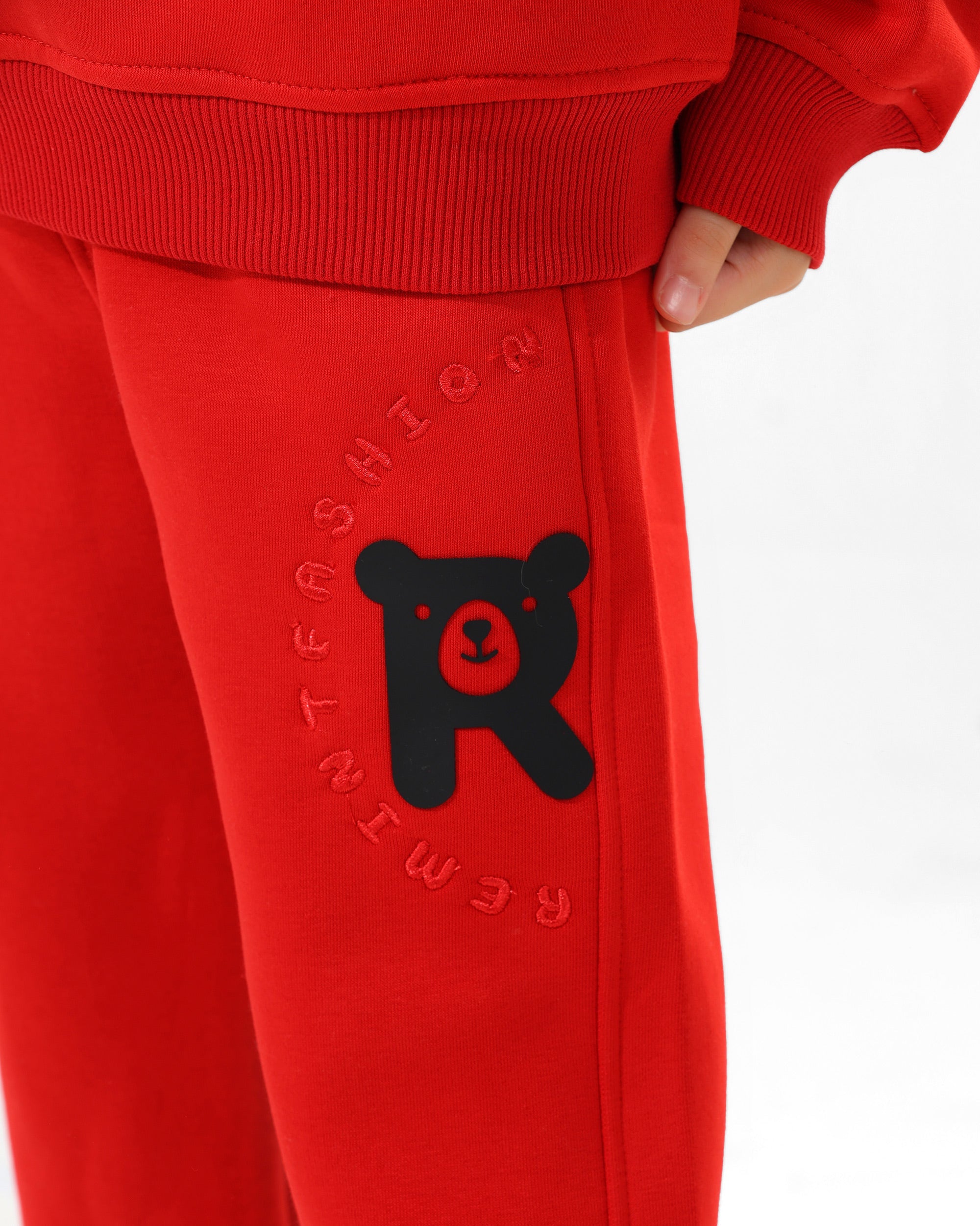 Girls Teddy Logo Cargo Set | Red - Remint Kids Fashion
