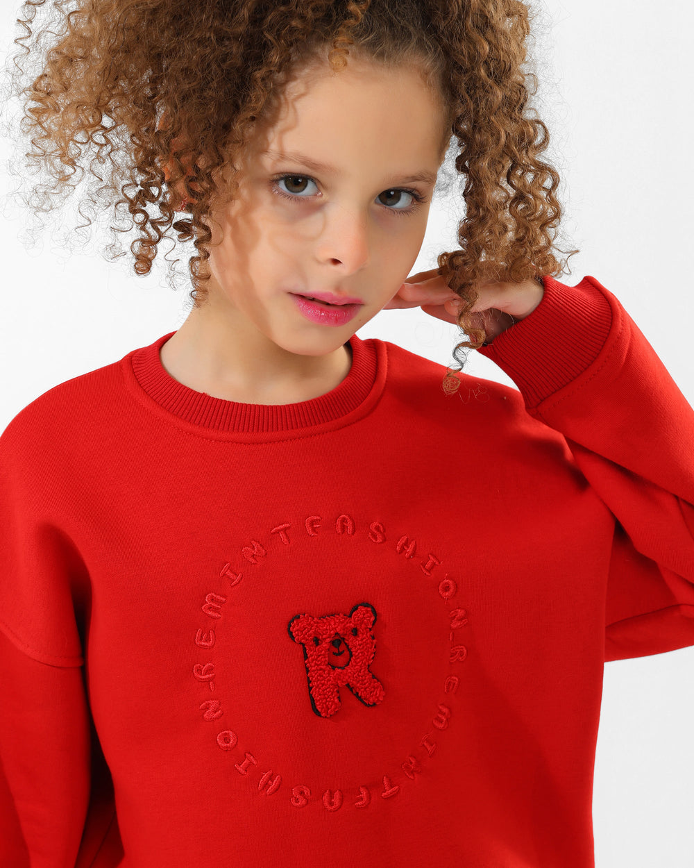 Girls Teddy Logo Cargo Set | Red - Remint Kids Fashion