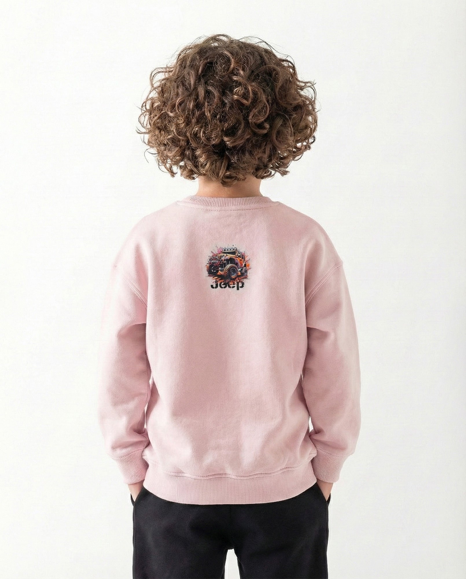 Boys Jeep Off-Road Graphic Sweatshirt | Rose Pink - Remint Kids Fashion