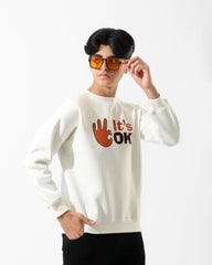 Boys "It’s OK" Graphic Sweatshirt | Off-White - Remint Kids Fashion