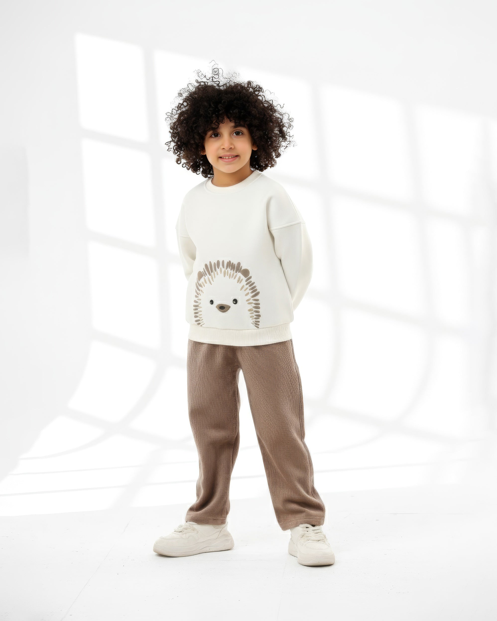 Boys Hedgehog Set | Off-White - Remint Kids Fashion