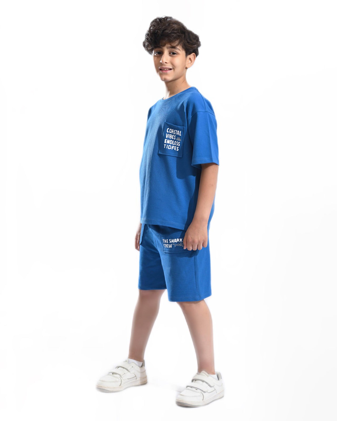 Boys Coastal Vibes Summer Set | Celtic Blue - Remint Kids Fashion