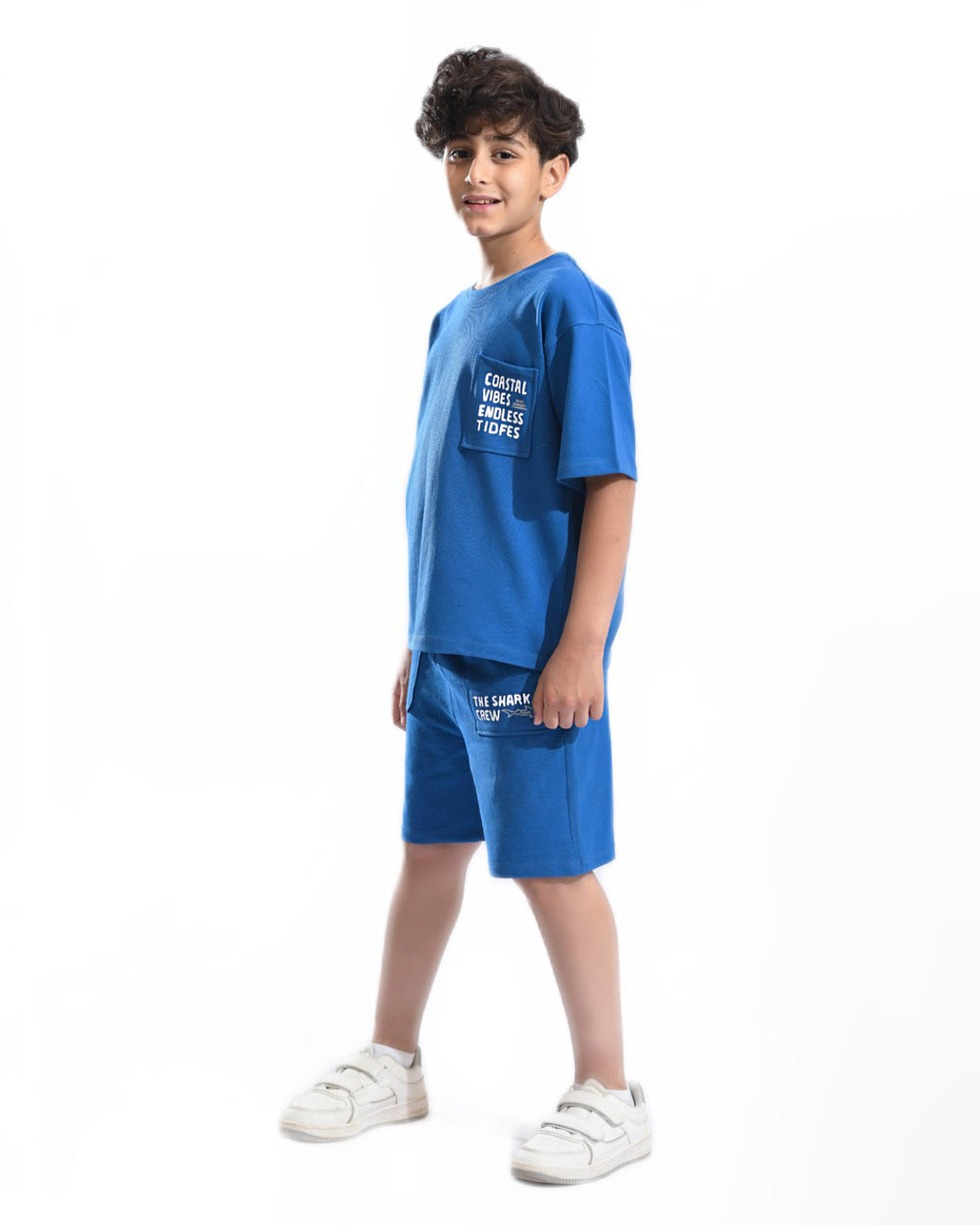 Boys Coastal Vibes Summer Set | Celtic Blue - Remint Kids Fashion
